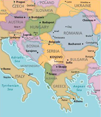 Map Of Europe Kosovo