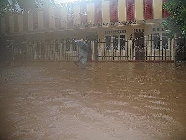Inuvil Public Library Jaffna after Cyclone Nisha November 2008