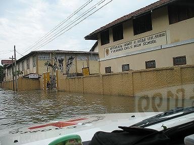 Vempadi Girls High School Jaffna after Cyclone Nisha November 2008