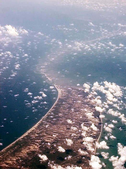 Rameswaram in Tamil Nadu from Talaimannar in Tami Eelam, view of