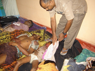 These Tamil dead were among the scores of civilians killed last week when the Sri Lankan army bombed a school that was being used as a shelter for refugees. 