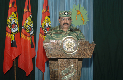 V Pirapaharan Prabakaran giving Heroes' Day Speech November 27 2007