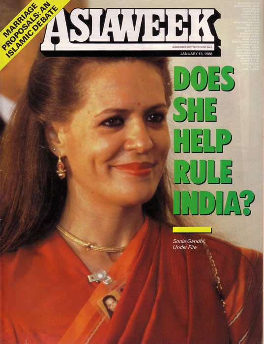  Asiaweek Jan 15 1988 Sonia Gandhi
