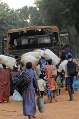 Vanni fleeing Tamil civilians IDPs March 2009 Sri Lanka