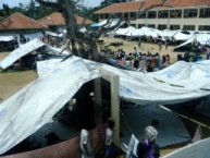 Internally displaced people in a government-run camp in northern Sri Lanka/<br>Photo taken by author 