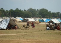 Temporary camp form displaced people in the Vanni, Sri Lanka, February 2009