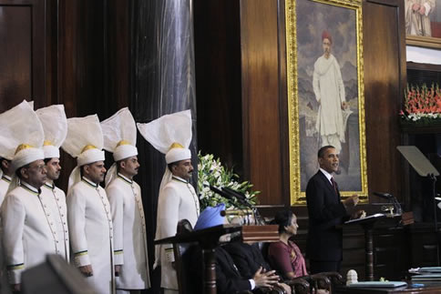 Obama speaking to Indian parliament November 8 2010