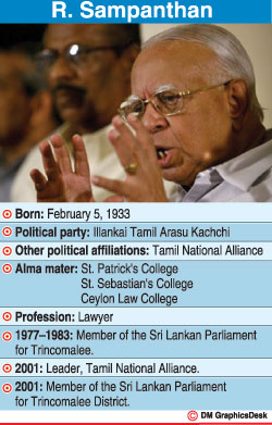 R. Sampanthan TNA MP August 2011