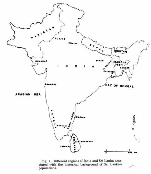 Saha 1988 Map of Vijaya Legend Locations