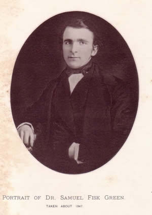 Portrait of Dr. Samuel Fisk Green taken about 1847