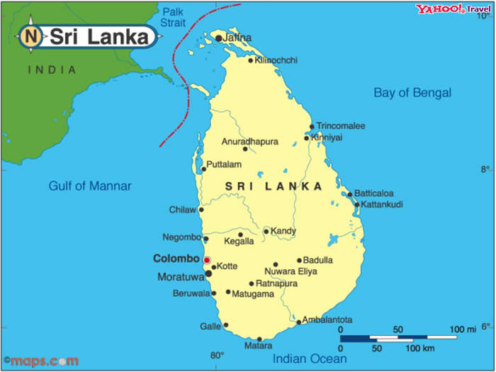 Sri Lanka map